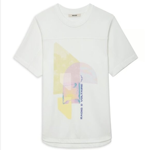 NWT Zadig & Voltaire Bow Mo Terry Palmier Tee Women's Size S, White MSRP $248 - Picture 10 of 10